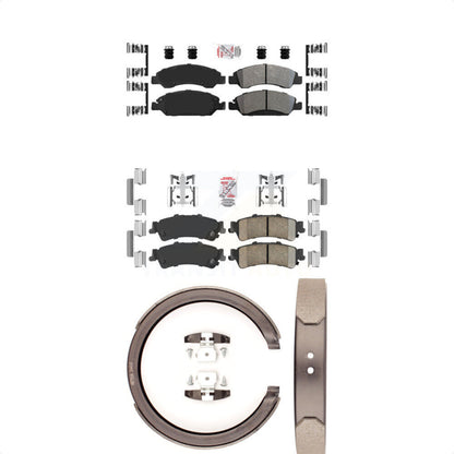 Semi-Metallic Ceramic Disc Brake Pads Front Rear Kit For Chevrolet GMC Silverado