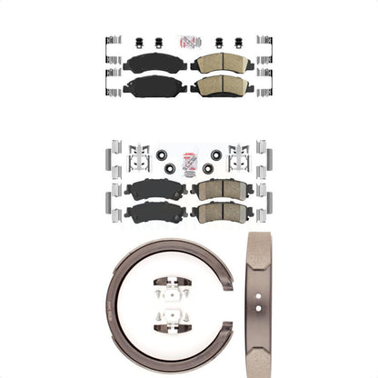 Ceramic Disc Brake Pads Front Rear Kit For Chevrolet GMC Silverado 1500 Sierra