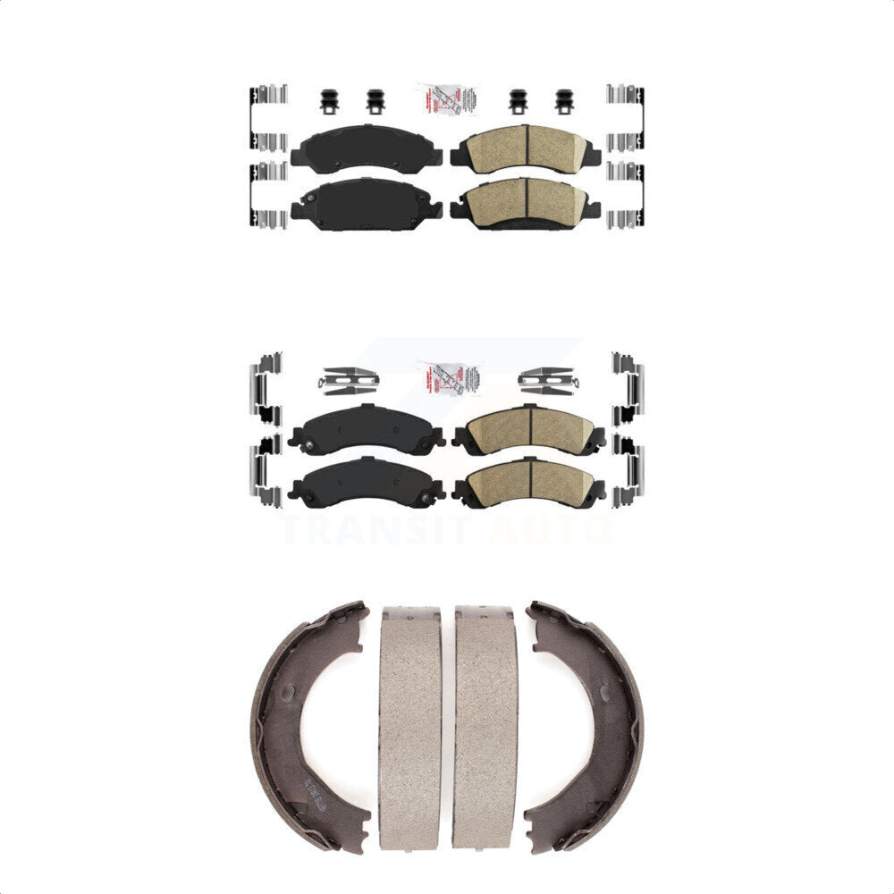 Ceramic Disc Brake Pads Front Rear Kit For Chevrolet Silverado 1500 GMC Sierra