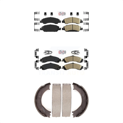 Ceramic Disc Brake Pads Front Rear Kit For Chevrolet Silverado 1500 GMC Sierra