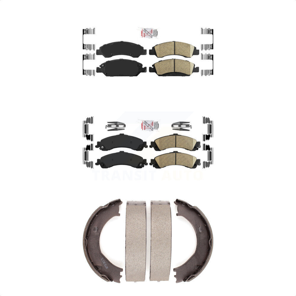 Ceramic Disc Brake Pads Front Rear Kit For Chevrolet Silverado 1500 GMC Sierra