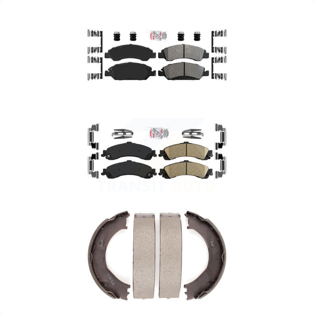 Semi-Metallic Ceramic Disc Brake Pads Front Rear Kit For Chevrolet Silverado GMC