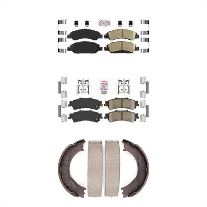 Ceramic Disc Brake Pads Front Rear Kit For Chevrolet Silverado 1500 GMC Sierra