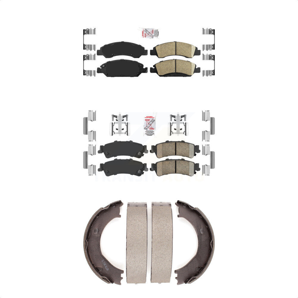 Ceramic Disc Brake Pads Front Rear Kit For Chevrolet Silverado 1500 GMC Sierra