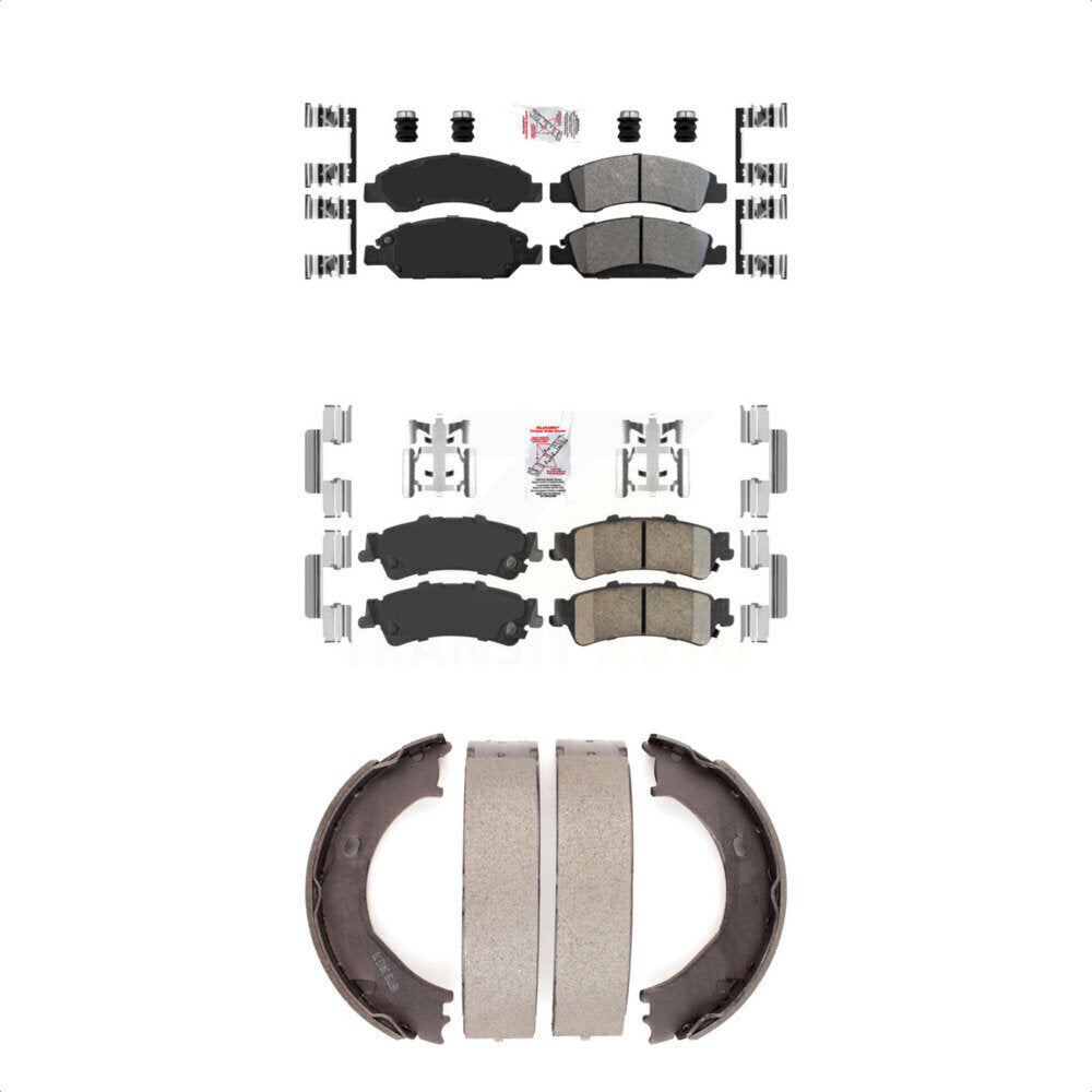 Semi-Metallic Ceramic Disc Brake Pads Front Rear Kit For Chevrolet Silverado GMC