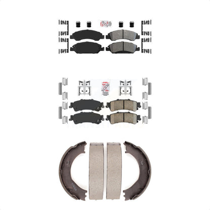 Semi-Metallic Ceramic Disc Brake Pads Front Rear Kit For Chevrolet Silverado GMC