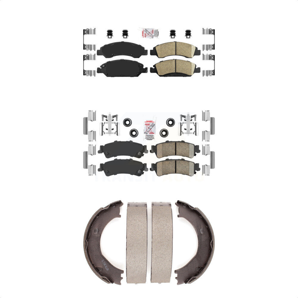 Ceramic Disc Brake Pads Front Rear Kit For Chevrolet Silverado 1500 GMC Sierra