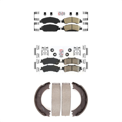 Ceramic Disc Brake Pads Front Rear Kit For Chevrolet Silverado 1500 GMC Sierra