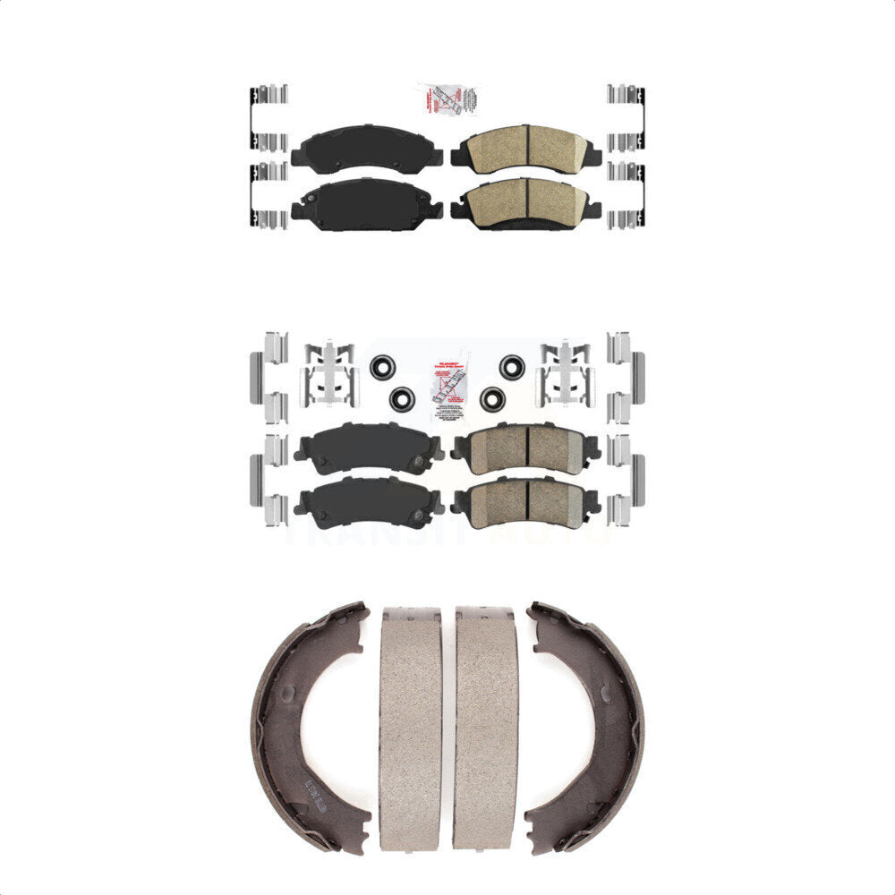 Ceramic Disc Brake Pads Front Rear Kit For Chevrolet Silverado 1500 GMC Sierra