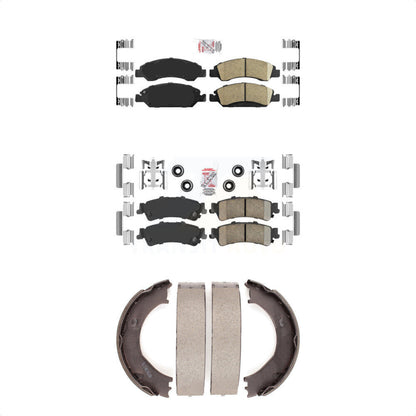 Ceramic Disc Brake Pads Front Rear Kit For Chevrolet Silverado 1500 GMC Sierra