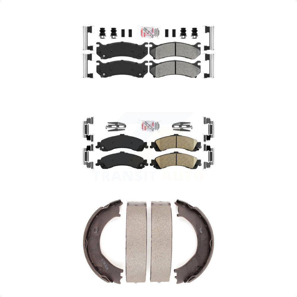 Semi-Metallic Ceramic Disc Brake Pads Front Rear Kit For Chevrolet Silverado GMC