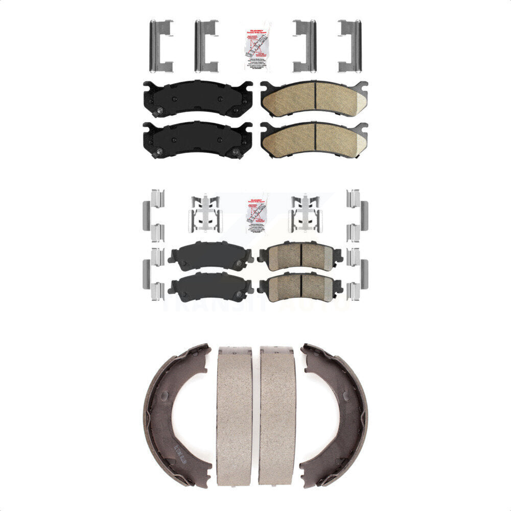 Ceramic Disc Brake Pads Front Rear Kit For Chevrolet Silverado 1500 GMC Sierra