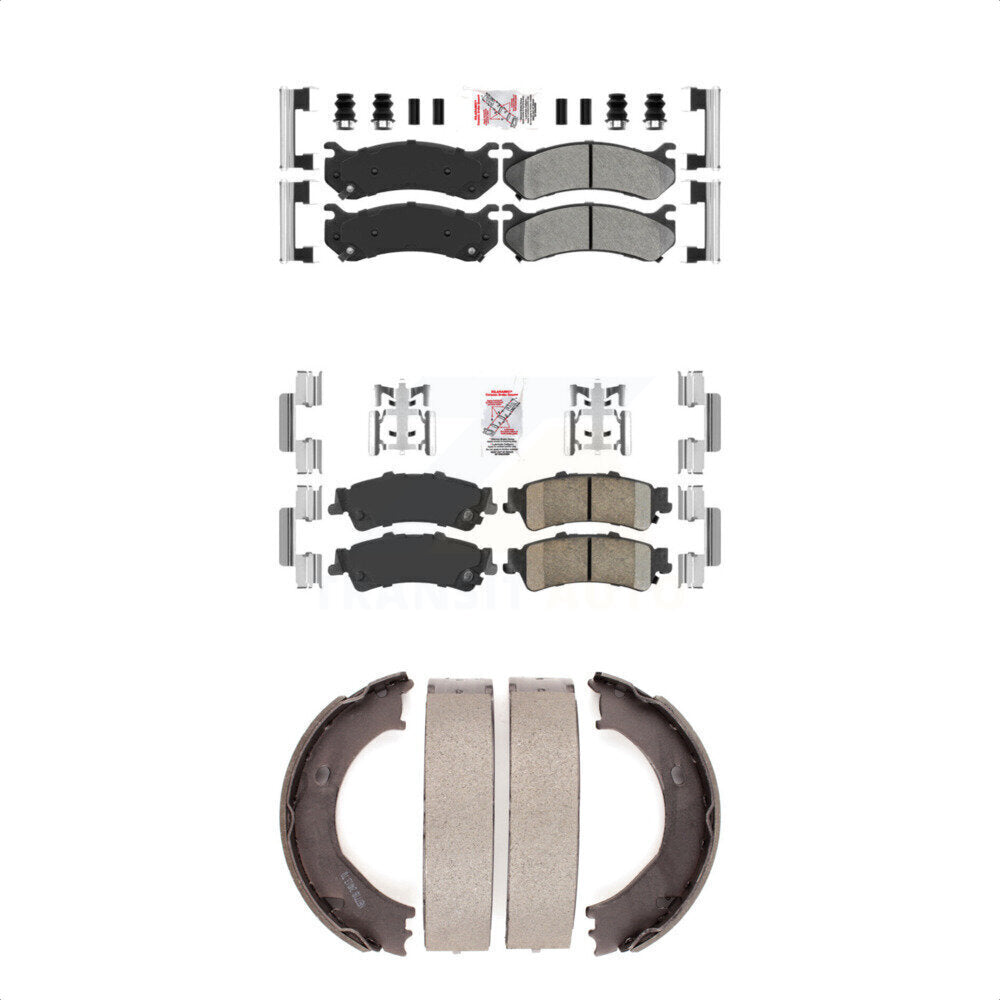 Semi-Metallic Ceramic Disc Brake Pads Front Rear Kit For Chevrolet Silverado GMC