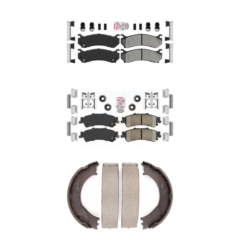 Semi-Metallic Ceramic Disc Brake Pads Front Rear Kit For Chevrolet Silverado GMC