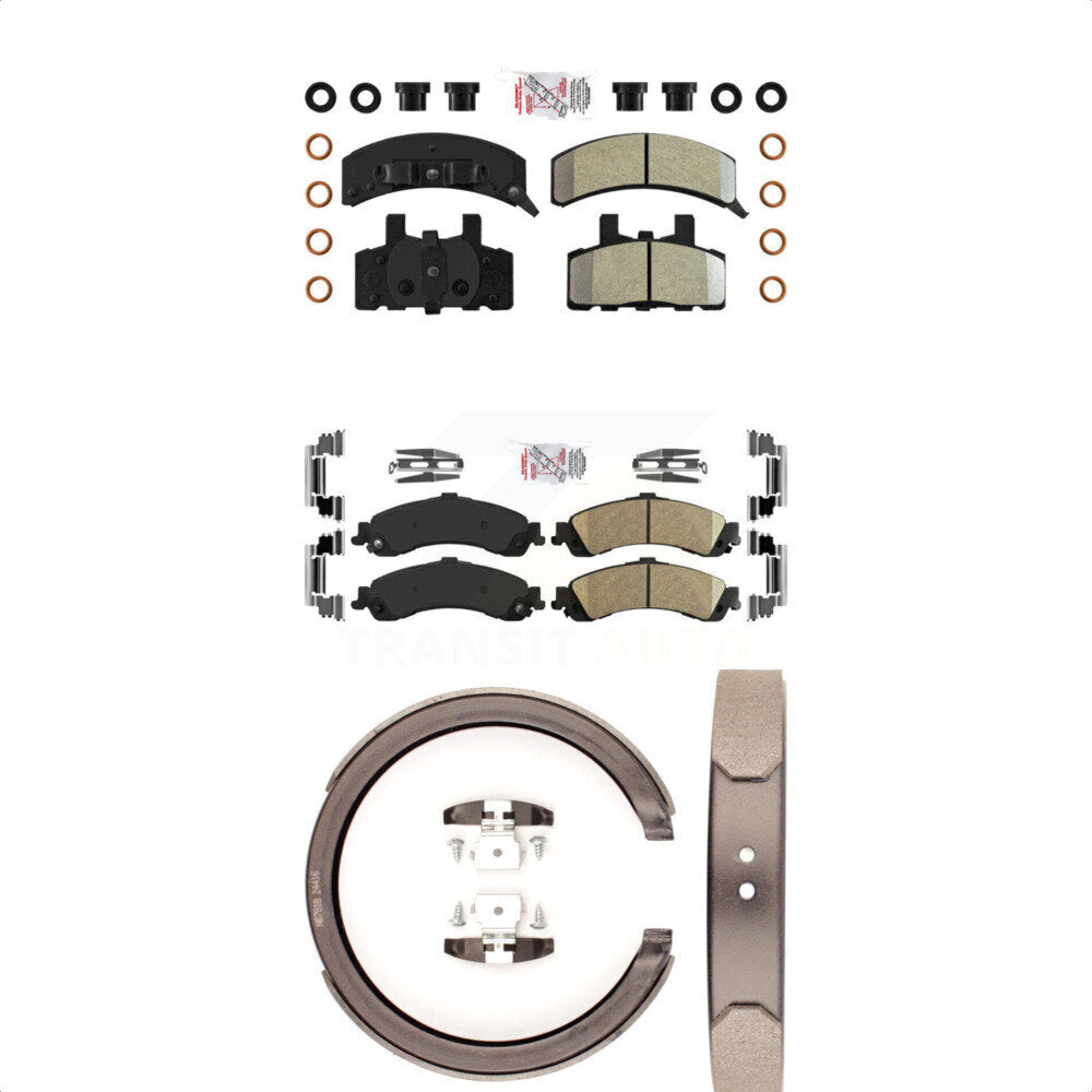 Semi-Metallic Ceramic Disc Brake Pads Front Rear Kit For GMC Yukon
