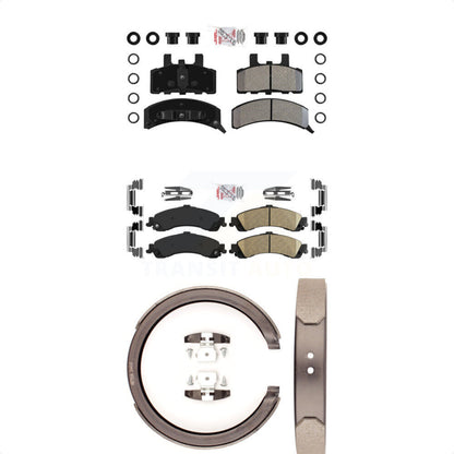Semi-Metallic Ceramic Disc Brake Pads Front Rear Kit For GMC Yukon