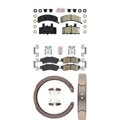 Semi-Metallic Ceramic Disc Brake Pads Front Rear Kit For GMC Yukon