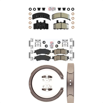 Semi-Metallic Ceramic Disc Brake Pads Front Rear Kit For GMC Yukon