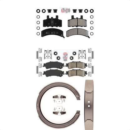Semi-Metallic Ceramic Disc Brake Pads Front Rear Kit For GMC Yukon