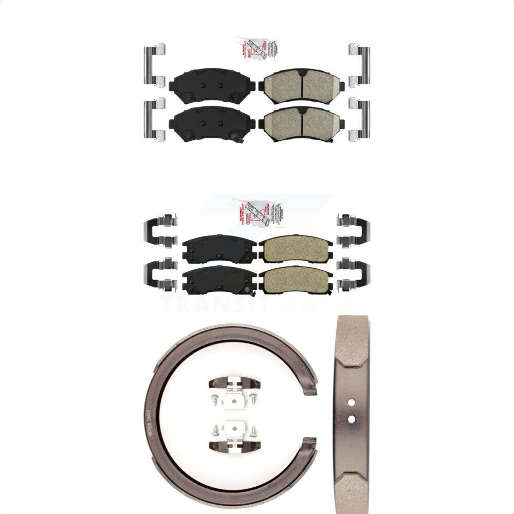Ceramic Semi-Metallic Disc Brake Pads Front Rear Kit For Cadillac DeVille