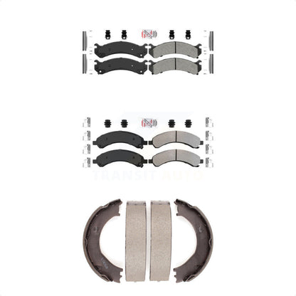 Semi-Metallic Disc Brake Pads Front Rear Kit For Chevrolet Express 3500 GMC