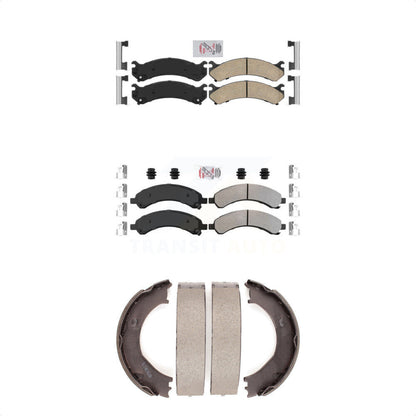 Ceramic Semi-Metallic Disc Brake Pads Front Rear Kit For Chevrolet Express 3500