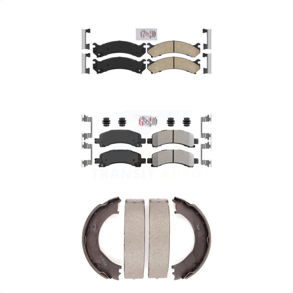 Ceramic Semi-Metallic Disc Brake Pads Front Rear Kit For Chevrolet GMC Express