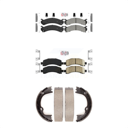 Semi-Metallic Ceramic Disc Brake Pads Front Rear Kit For Chevrolet GMC Savana