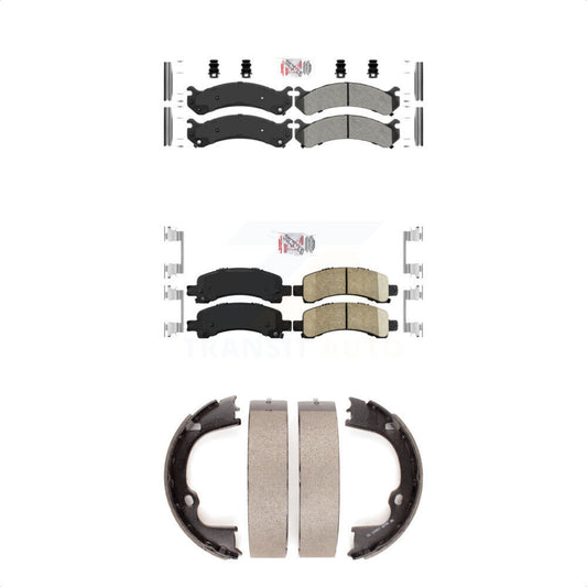 Semi-Metallic Ceramic Disc Brake Pads Front Rear Kit For Chevrolet GMC Savana