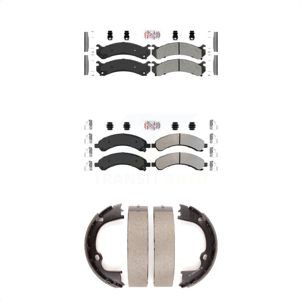 Semi-Metallic Disc Brake Pads Front Rear Kit For GMC Savana 3500