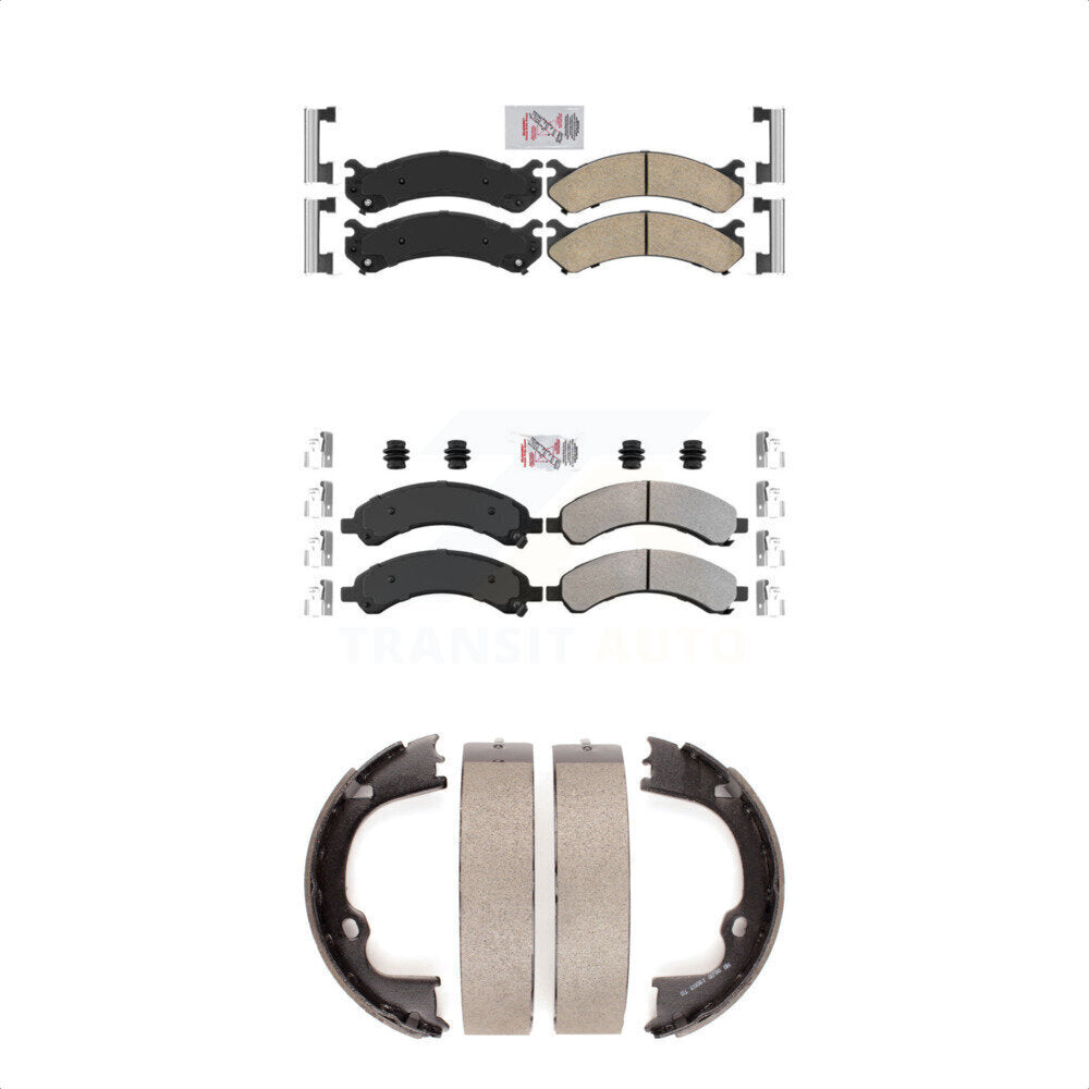 Ceramic Semi-Metallic Disc Brake Pads Front Rear Kit For GMC Savana 3500