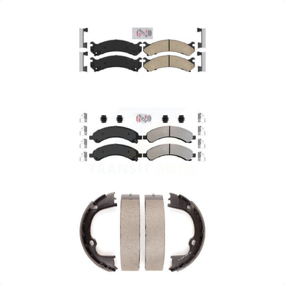 Ceramic Semi-Metallic Disc Brake Pads Front Rear Kit For GMC Savana 3500