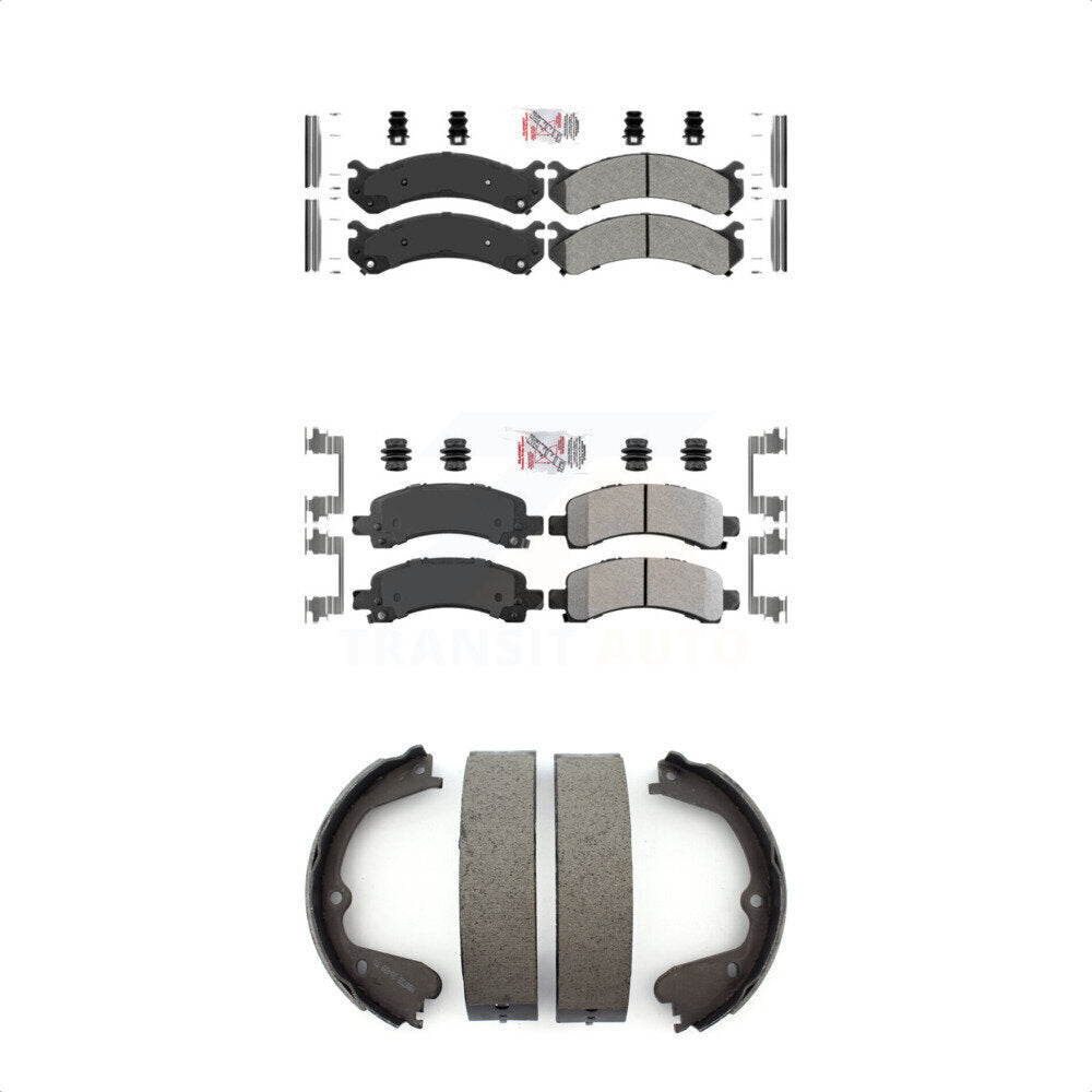 Semi-Metallic Disc Brake Pads Front Rear Kit For GMC Savana 3500 Chevrolet 4500