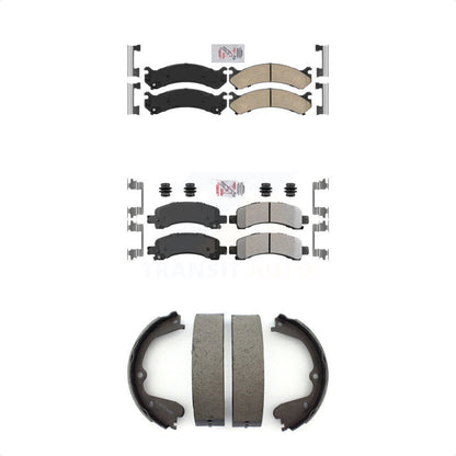 Ceramic Semi-Metallic Disc Brake Pads Front Rear Kit For GMC Savana 3500 Express