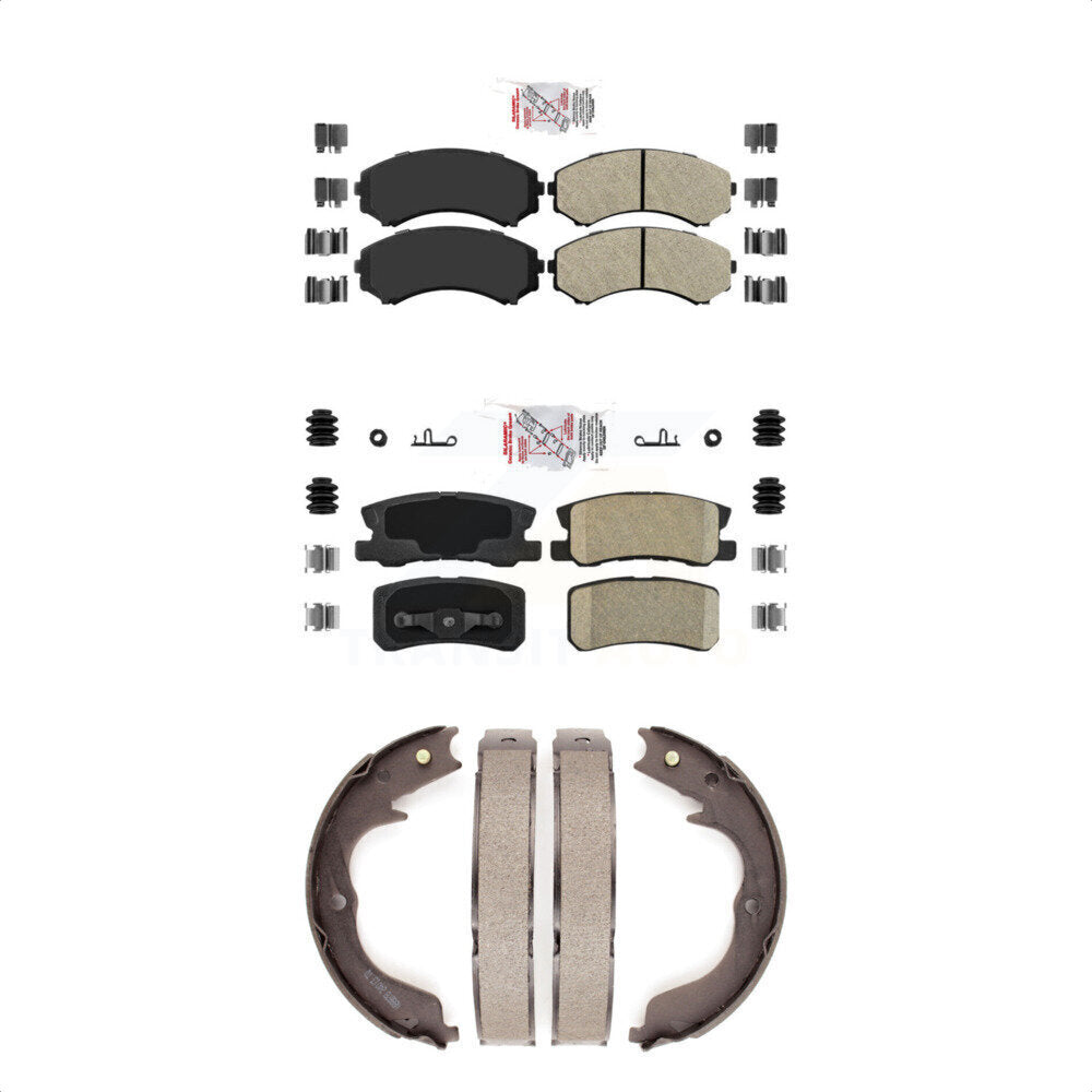 Semi-Metallic Ceramic Disc Brake Pads Front Rear Kit For Mitsubishi Endeavor
