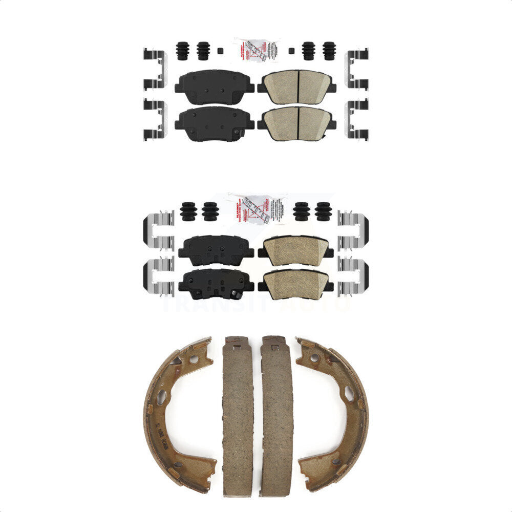 Ceramic Disc Brake Pads Front Rear Kit For Kia Optima With Manual Parking