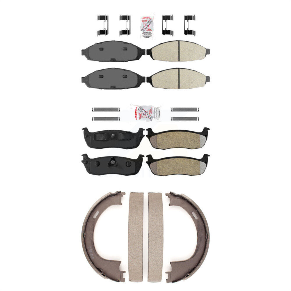 Semi-Metallic Disc Brake Pads Front Rear Kit For Lincoln Town Car Limousine