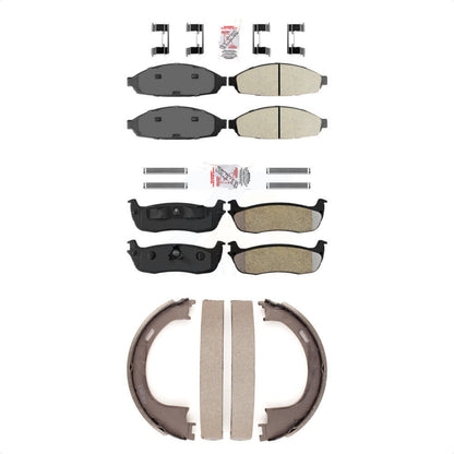 Semi-Metallic Disc Brake Pads Front Rear Kit For Lincoln Town Car Limousine