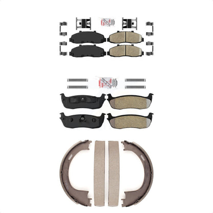 Ceramic Semi-Metallic Disc Brake Pads Front Rear Kit For Ford F-150 Heritage