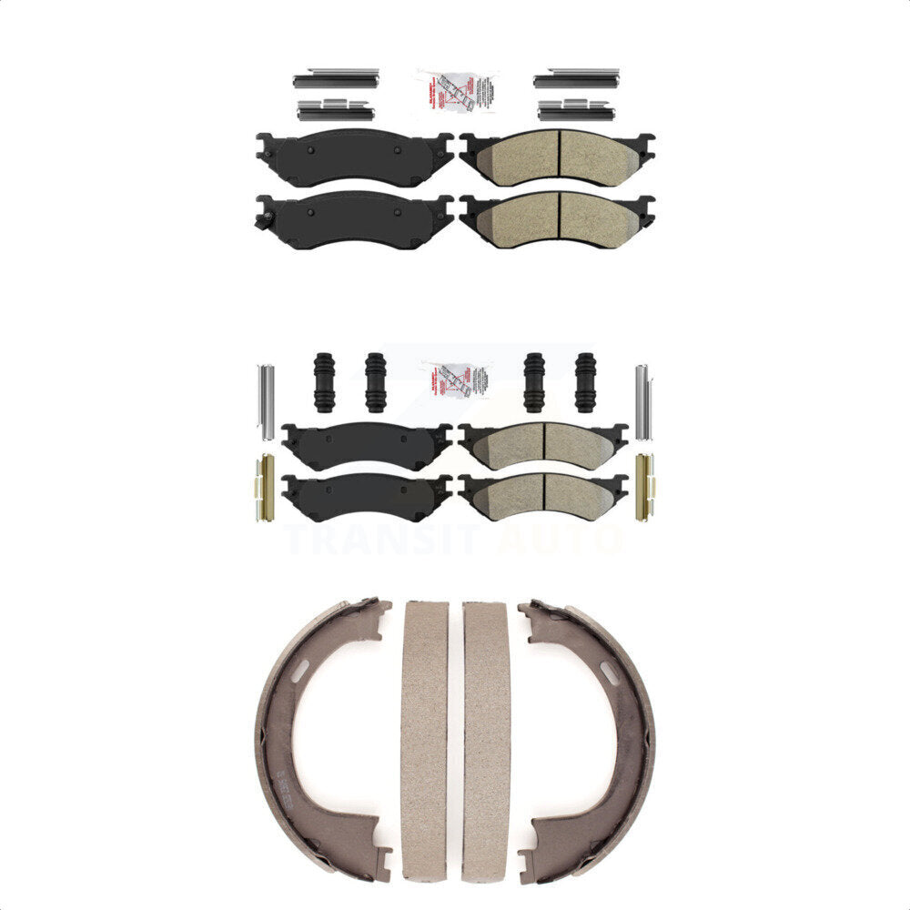 Semi-Metallic Disc Brake Pads Front Rear Kit For Ford F-150 Heritage