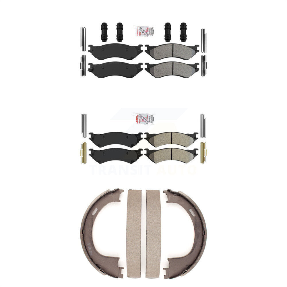 Semi-Metallic Disc Brake Pads Front Rear Kit For Ford F-150 Heritage