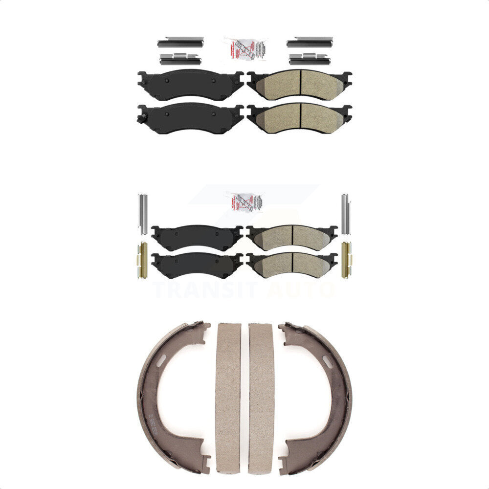 Semi-Metallic Disc Brake Pads Front Rear Kit For Ford F-150 Heritage
