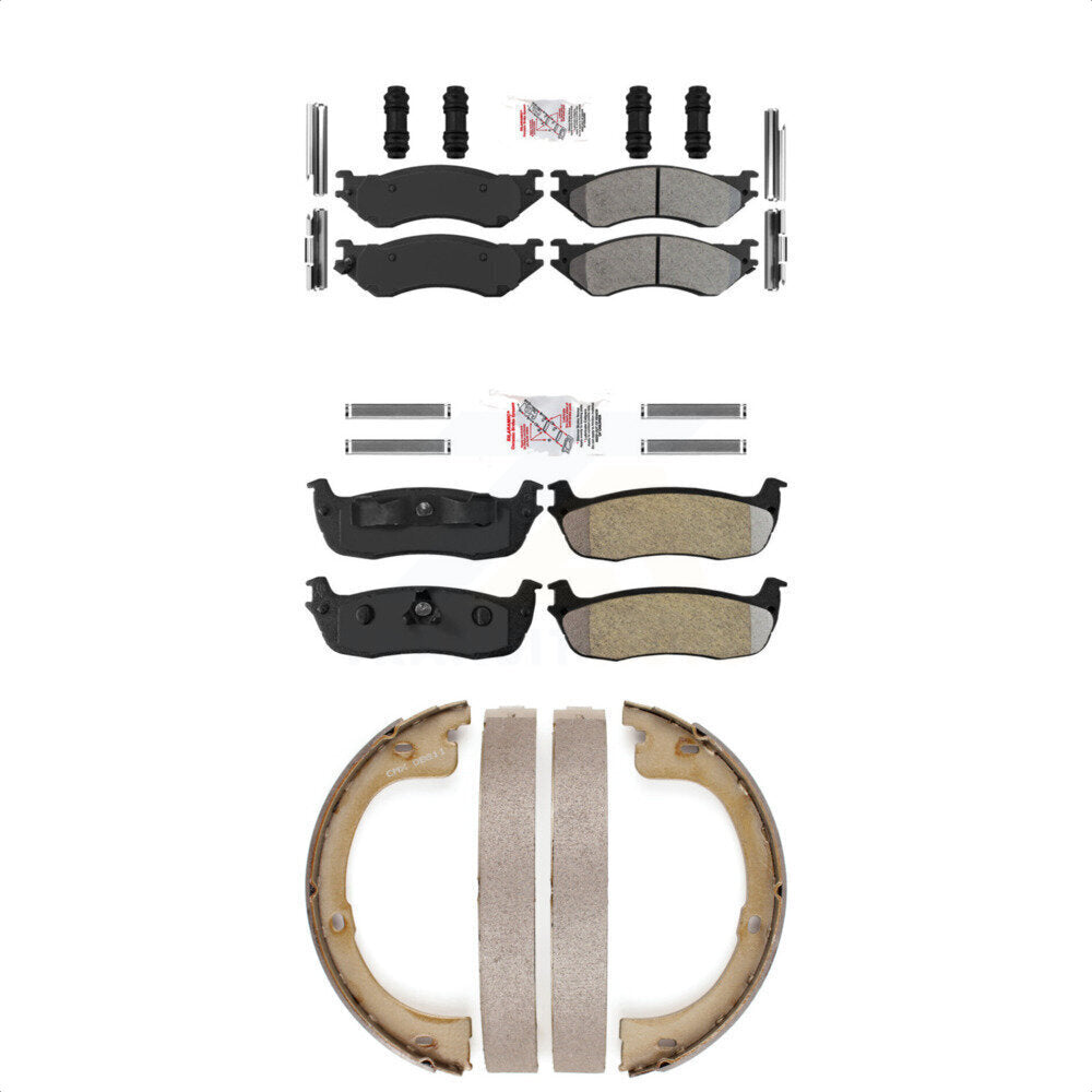 Semi-Metallic Disc Brake Pads Front Rear Kit For Lincoln Navigator