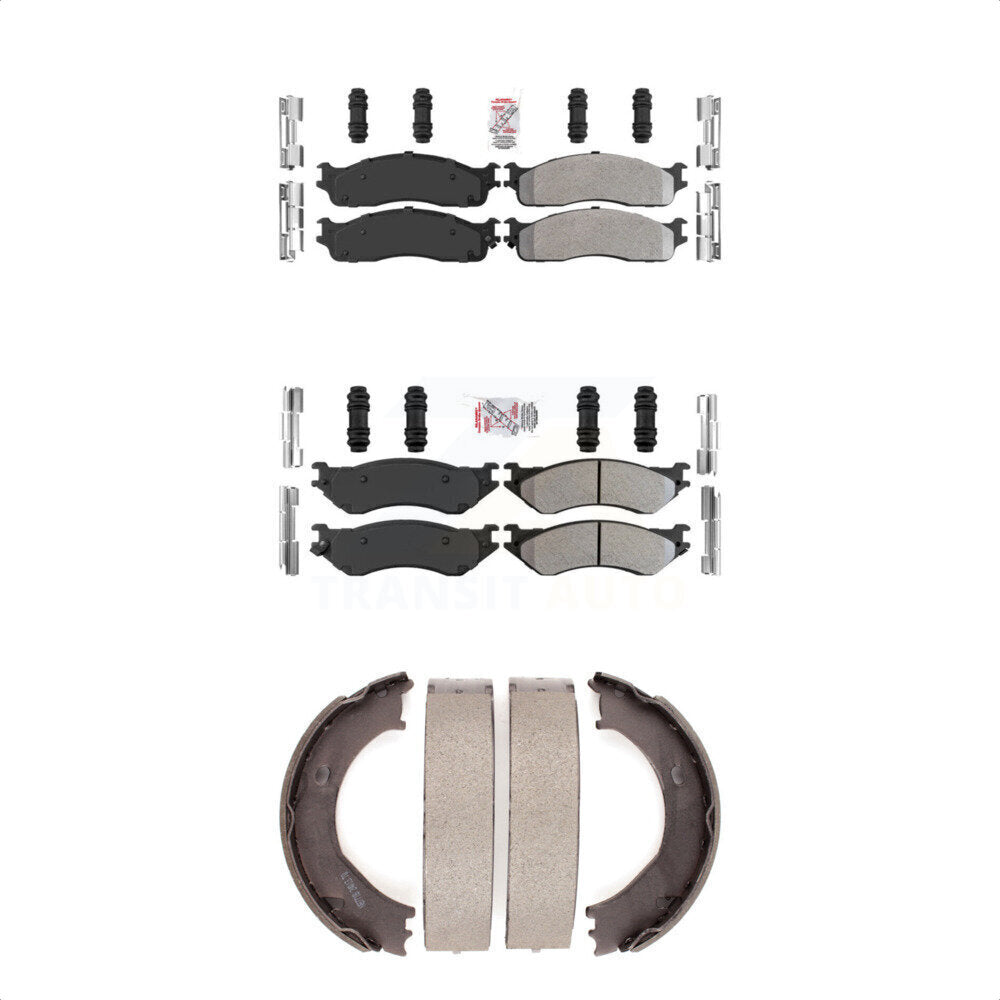 Semi-Metallic Disc Brake Pads Front Rear Kit For 2003-2005 Dodge Ram 2500 3500