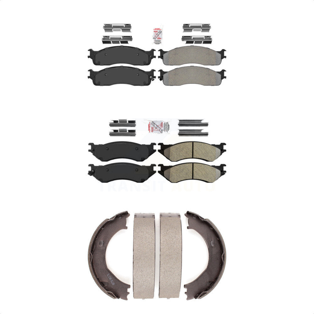 Semi-Metallic Disc Brake Pads Front Rear Kit For 2003-2005 Dodge Ram 2500 3500