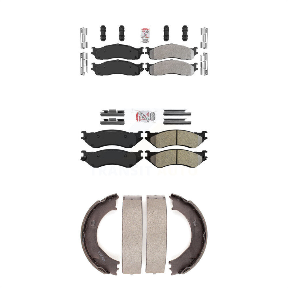 Semi-Metallic Disc Brake Pads Front Rear Kit For 2003-2005 Dodge Ram 2500 3500