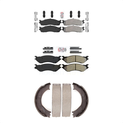 Semi-Metallic Disc Brake Pads Front Rear Kit For 2003-2005 Dodge Ram 2500 3500