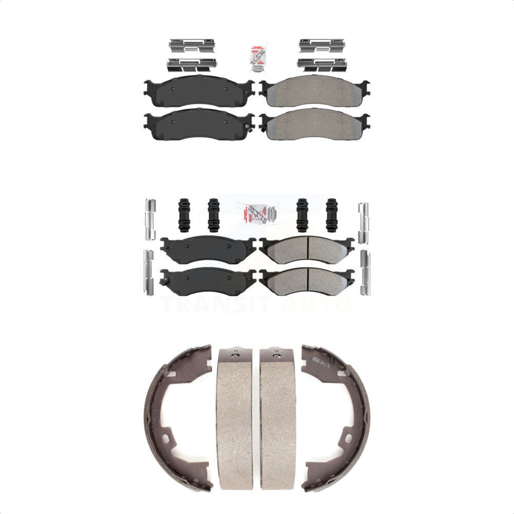 Semi-Metallic Disc Brake Pads Front Rear Kit For Dodge Ram 1500 3500 2500