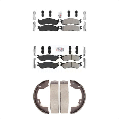 Semi-Metallic Disc Brake Pads Front Rear Kit For Dodge Ram 1500 3500 2500