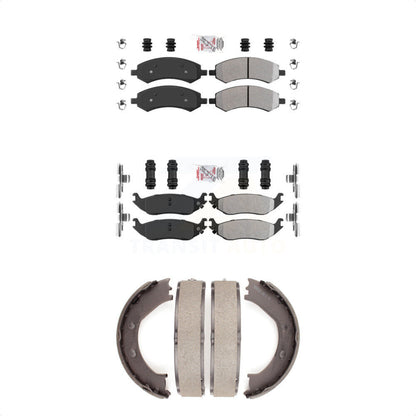 Semi-Metallic Disc Brake Pads Front Rear Kit For Dodge Ram 1500 Chrysler Aspen
